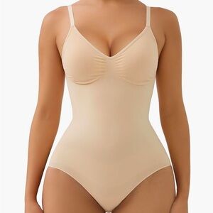 Elegant Beige Shapewear Bodysuit